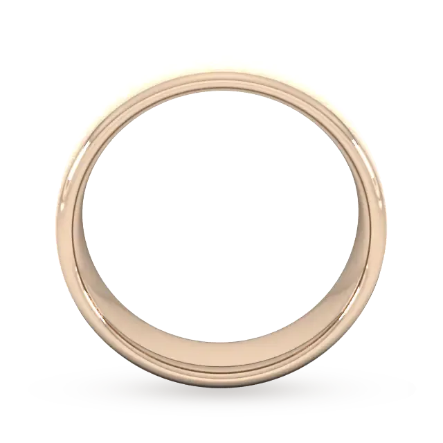 For Him 7mm D Shape Heavy Diagonal Matt Finish Wedding Ring In 18 Carat Yellow Gold detail 3