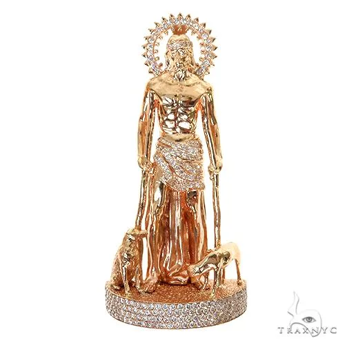 RINA - For Him CUSTOM Medium St. Lazarus Diamond Pendant 67556 in Rose Gold – Pendant