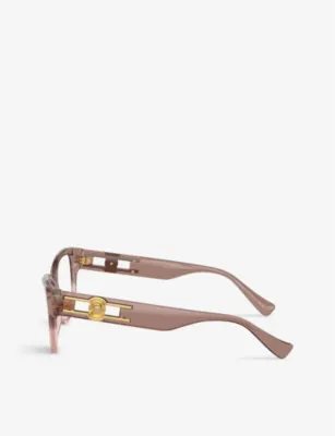 VERSACE VE3347 pillow-frame acetate glasses in PINK, additional product view 3