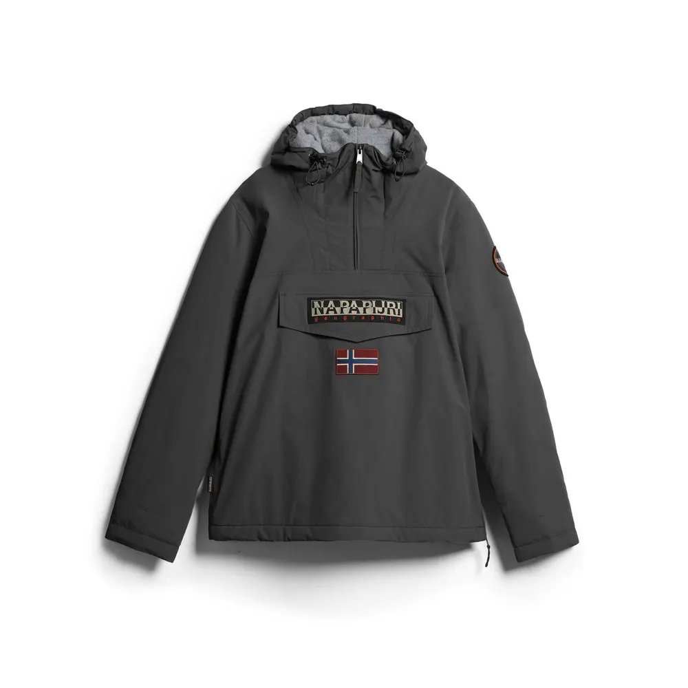 Napapijri Mens Rainforest Water Resistant Hooded Long Sleeve Rain Anorak