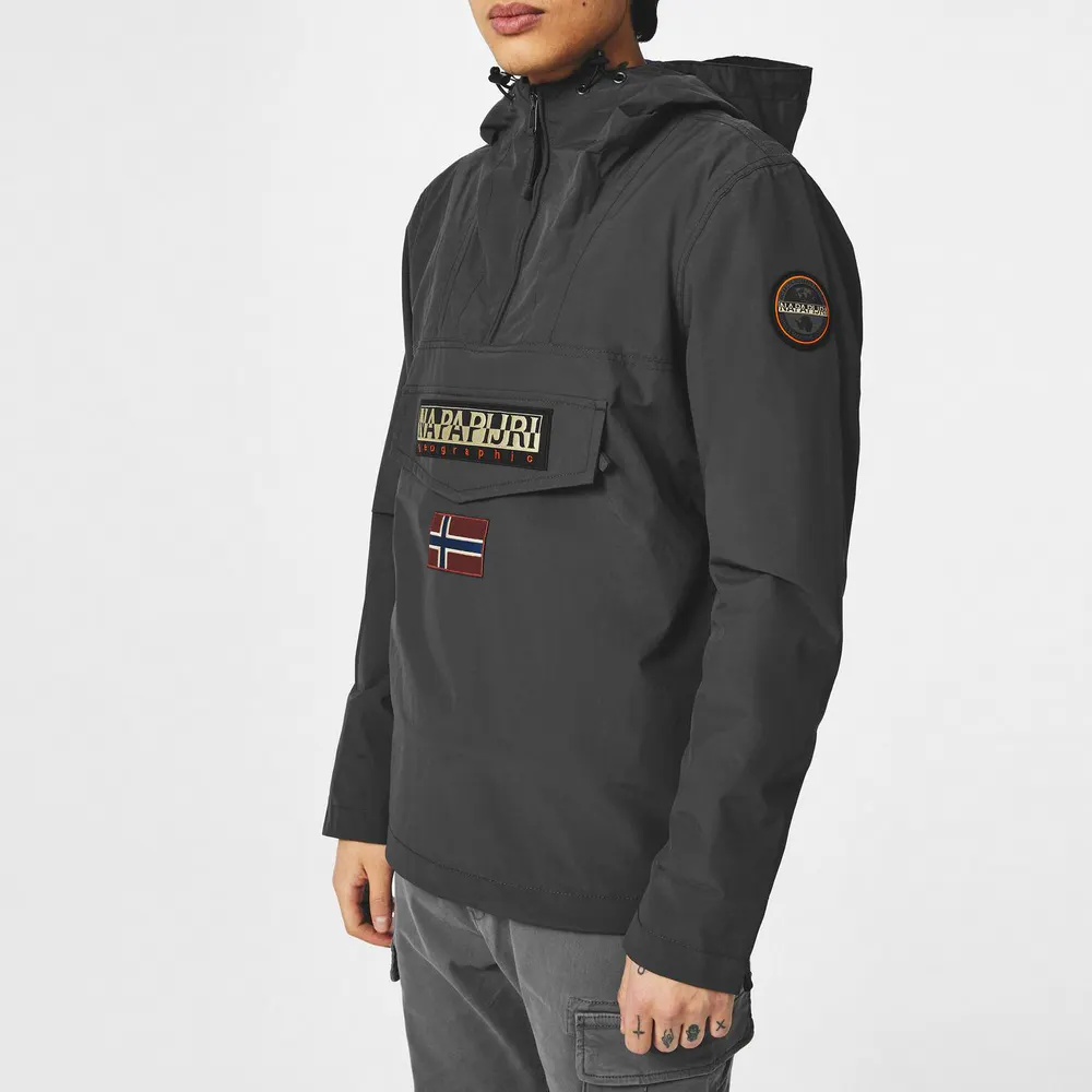 Napapijri Mens Rainforest Water Resistant Hooded Long Sleeve Rain Anorak detail 3