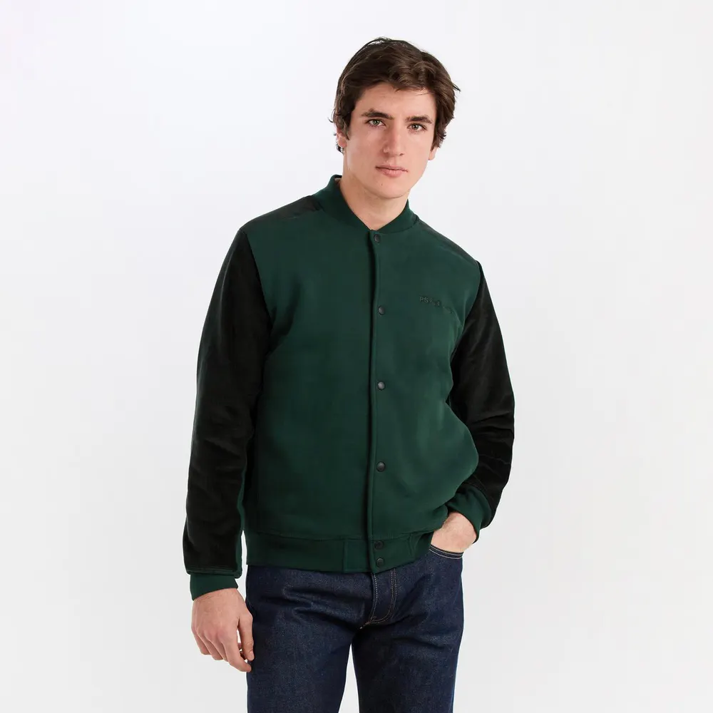 PS Paul Smith Men's Cord Bomber Varsity Jacket detail 3