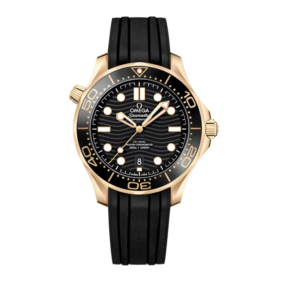 Omega Seamaster Diver 300M Automatic 42mm Mens Watch Yellow Gold