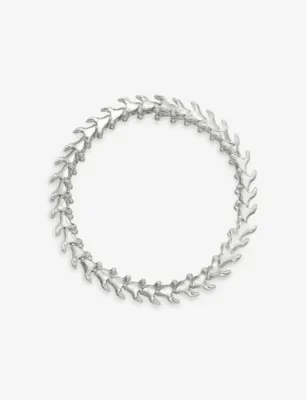 SHAUN LEANE Serpent Trace slim sterling silver bracelet - M