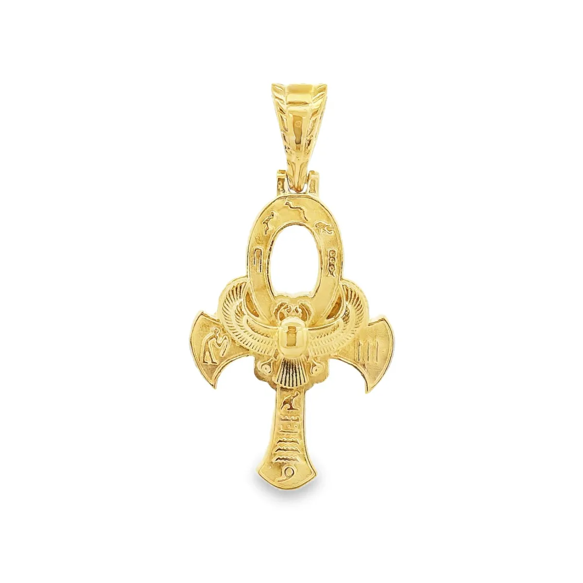 RINA - For Him FACTORY 14K Yellow Gold For Him's Mystique Ankh Cross Crucifix 57203 in Rose Gold – Pendant