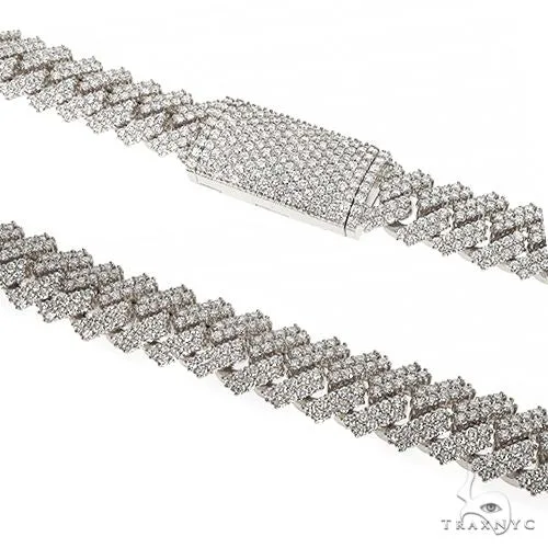 AHMED - MOON JEWELRY Prong Set Diamond Cuban Chain 66848 in Rose – Chain