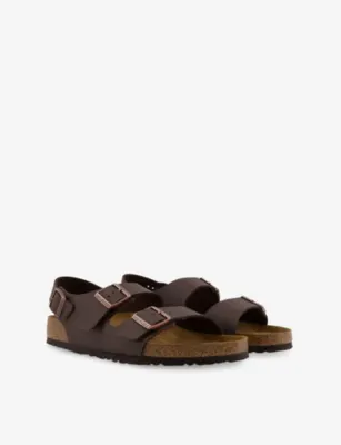 BIRKENSTOCK Milano Faux-Leather Sandals - EUR 42 / 8 UK MEN in DARK BROWN, additional product view 3