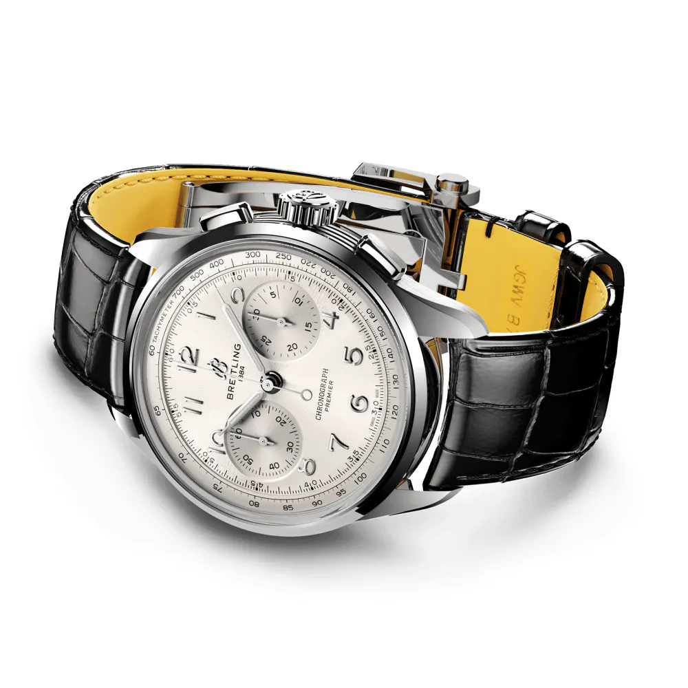 Breitling Premier B09 Chonograph 40mm Mens Watch Silver in Silver, additional product view 3