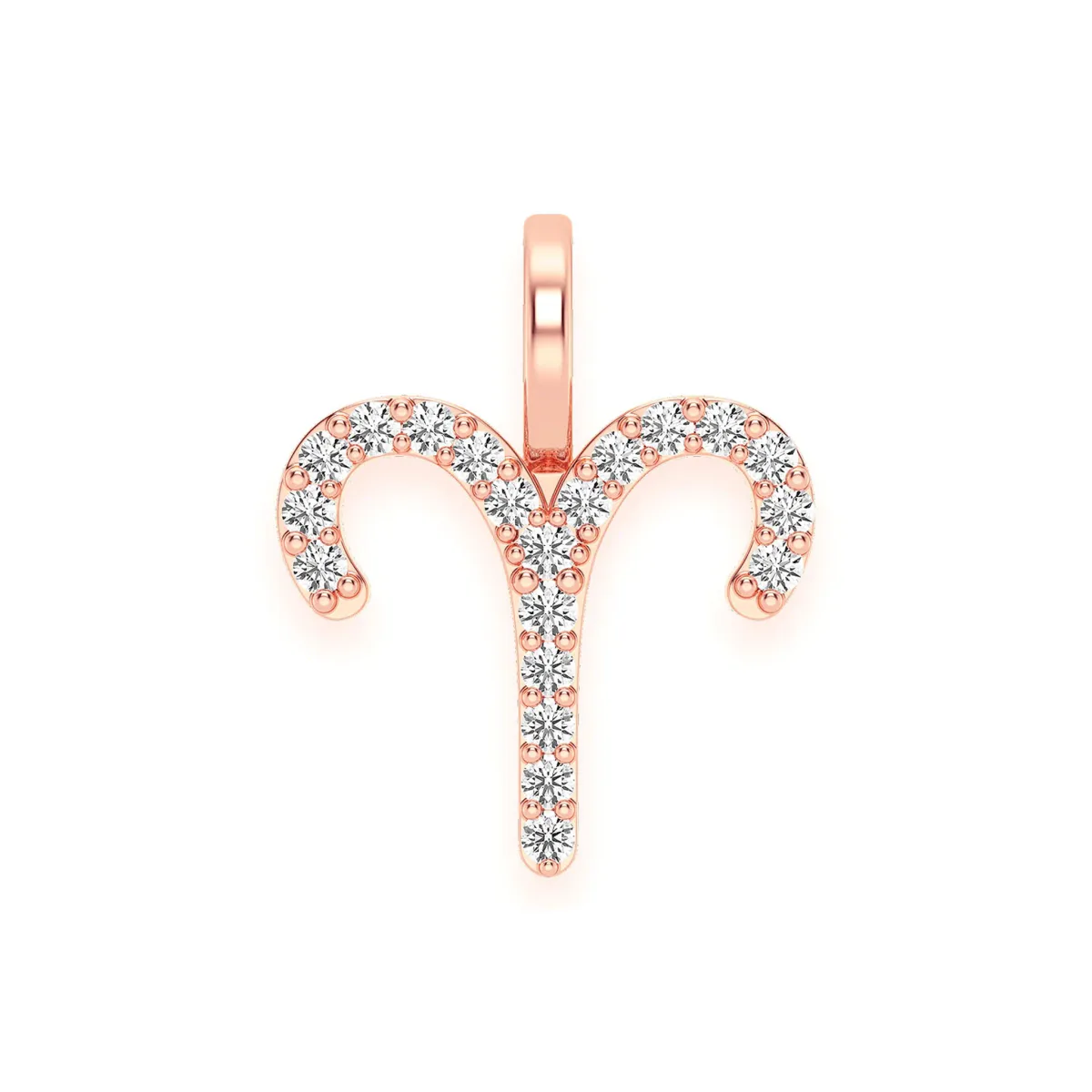 For Him Astrology Zodiac Diamond Pendant in Aries / Rose Gold / Natural Diamond – Pendant