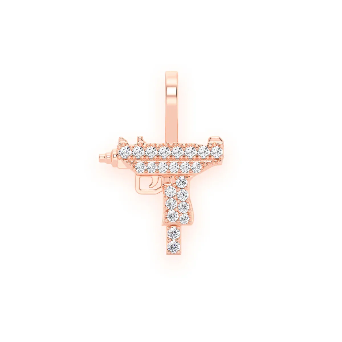 For Him Uzi Diamond Pendant in 0.15ctw / Rose Gold – Pendant