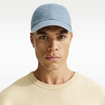 Nike Club Unstructured Denim Cap - Aegean Storm/Thunder Blue/White