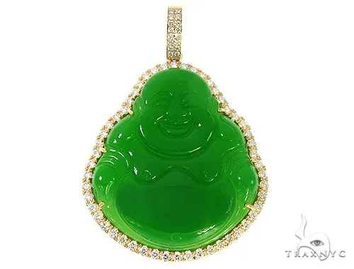 RINA - SUNNY 2 Diamond Jade Stone Buddha Pendant 65481 in Rose Gold – Pendant