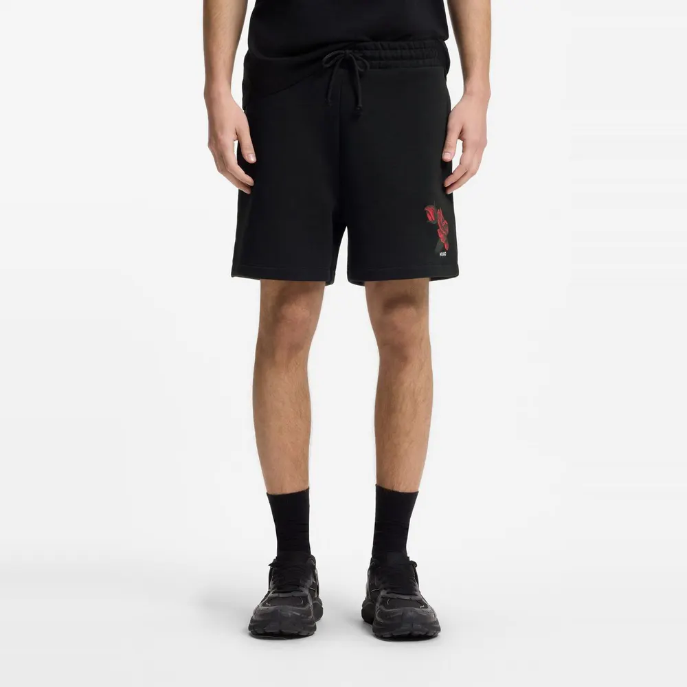 Hugo Mens HUGO Soft Fleece Jogger Shorts with Graphic Detail detail 2