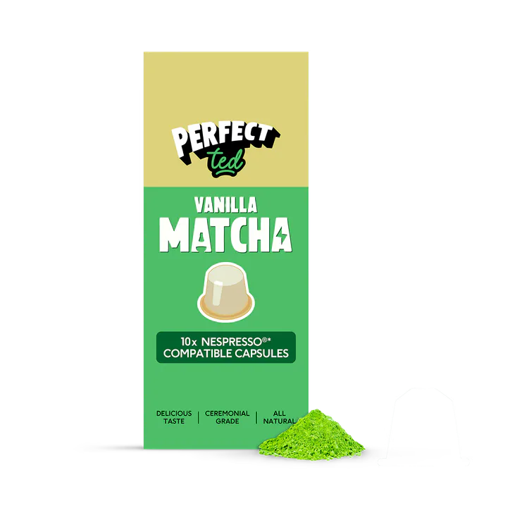 PerfectTed Perfect Ted Vanilla Matcha Green Tea Powder Pods x10