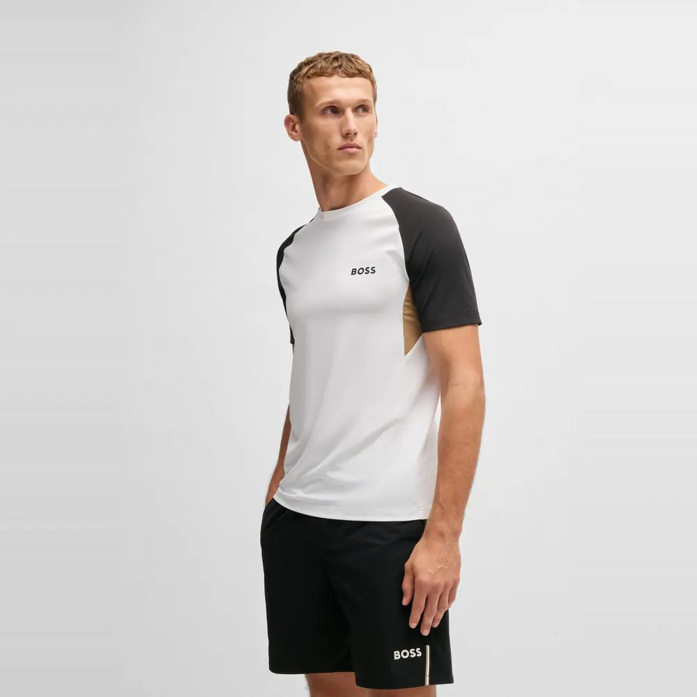 Boss Mens BOSS GREEN Performance Pique Short Sleeve Tennis T-Shirt detail 2
