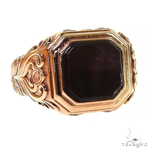 RINA - For Him CUSTOM Legacy Estate Black Mother Of Pearl Ring 68729 in Rose Gold / 10 – Ring