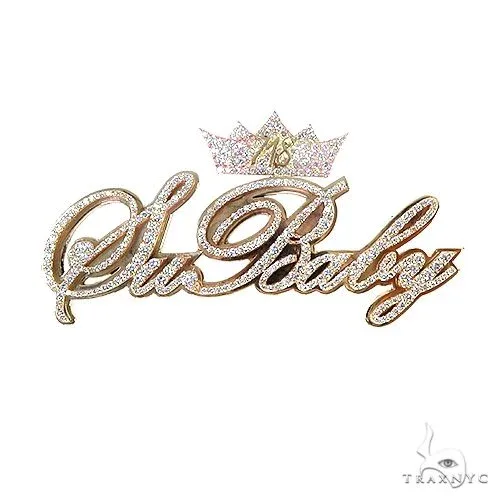 RINA - For Him CUSTOM Custom Made Diamond Name Pendant 67094 in Rose Gold – Pendant