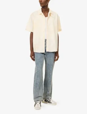 1886 Faded-Wash Boot-Leg Denim Jeans - S detail 2