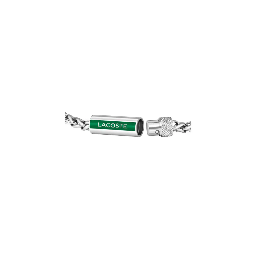 Lacoste Mens Spelt Stainless Steel Bracelet detail 2
