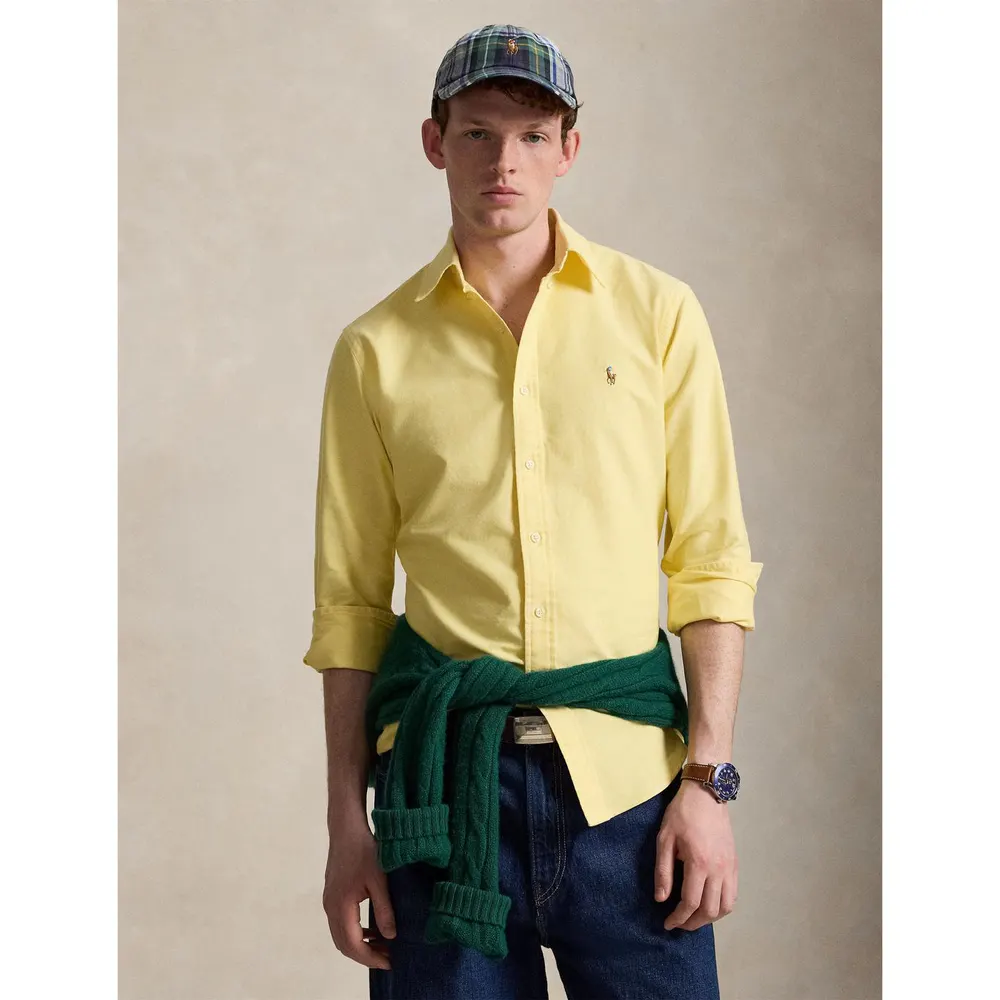 Polo Ralph Lauren Men's Slim Fit Oxford Long Sleeve Shirt detail 2