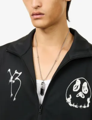 CLOCKS AND COLOURS Kalos Stainless-Steel and Black Onyx Pendant Necklace detail 2