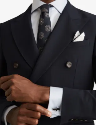 REISS Dexter Onyx Barrel Cufflinks in GUNMETAL ONYX, additional product view 2