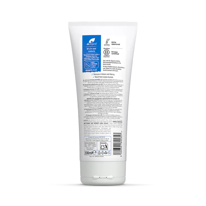 Dr Organic Coffee Anti-Dandruff Shampoo 200ml, additional product view 2