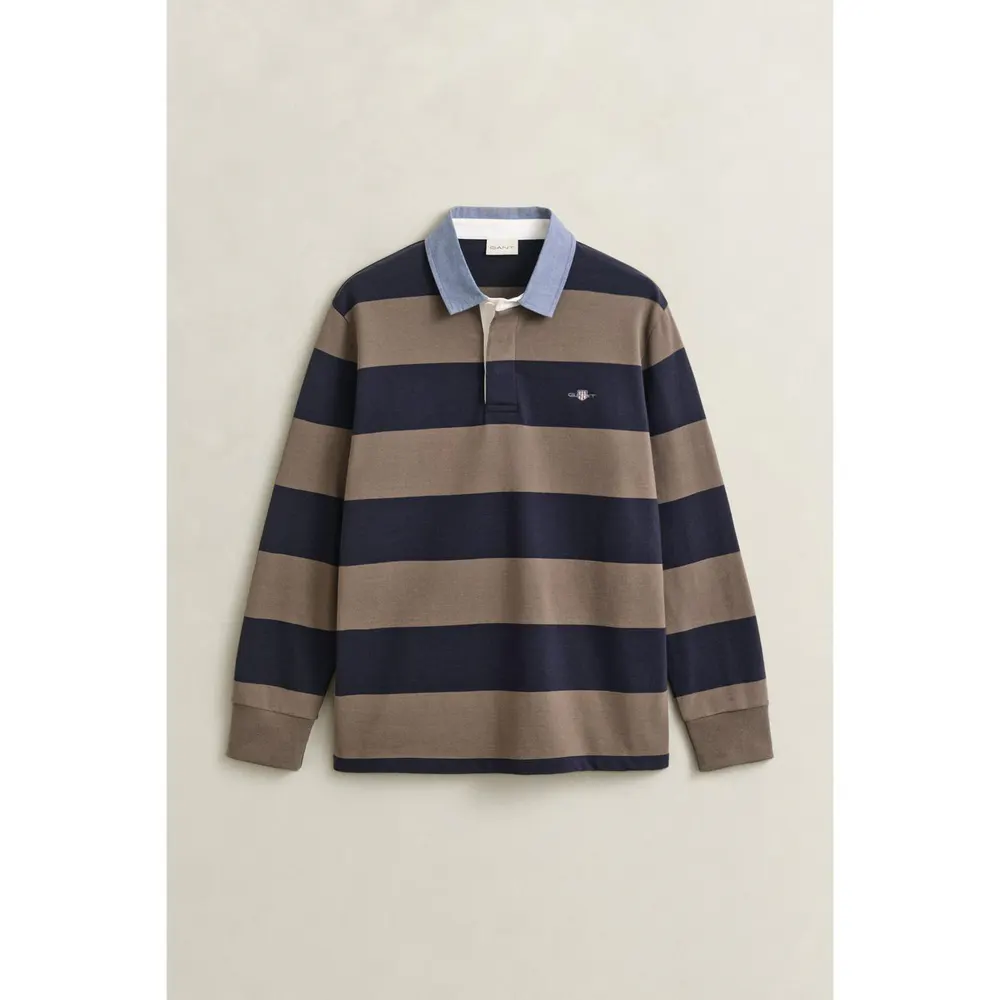 Gant Men's Striped Cotton Long-Sleeve Polo