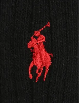 POLO RALPH LAUREN Ribbed cotton-blend socks in BLACK, additional product view 2