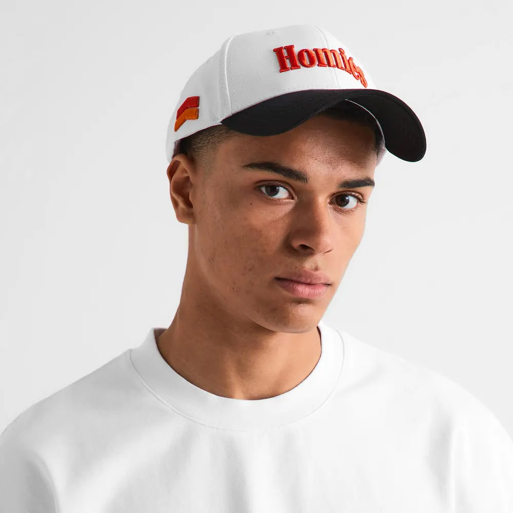 Homies Marbella HOMIES RACING CAP VINTAGE WHITE ORANGE in White/Black, additional product view 3