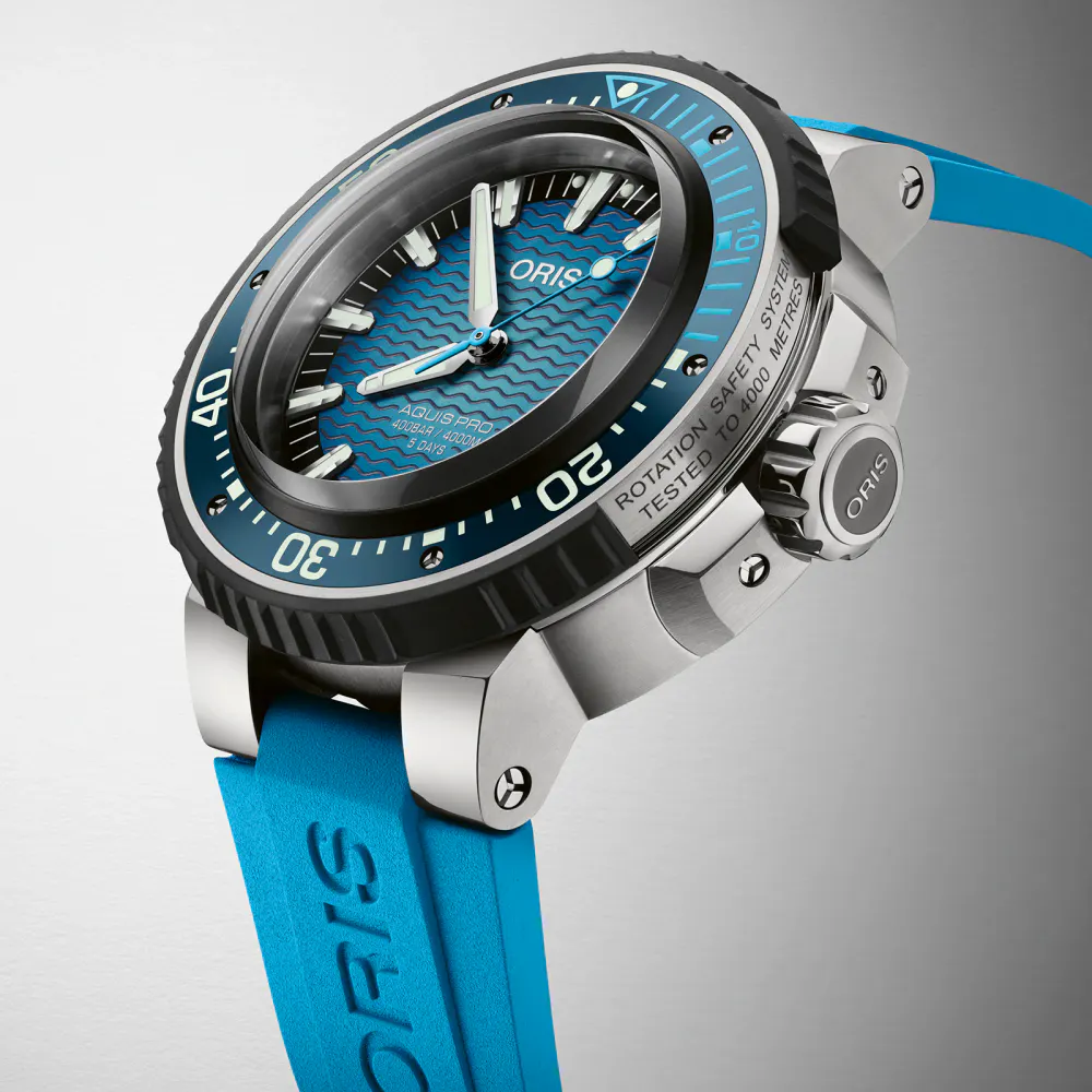 Oris Aquis Pro 4000m 49.5mm Mens Watch Blue in Blue, additional product view 2