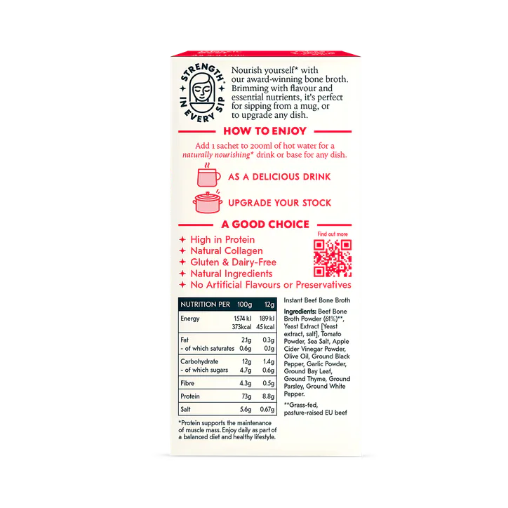 Freja Instant Bone Broth Sachets Beef Beef 4 x 12 g detail 2