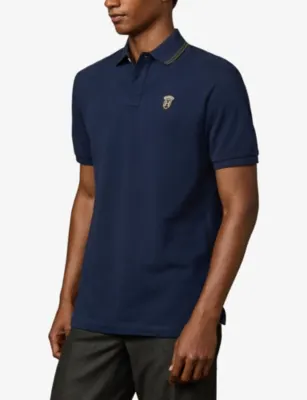 HACKETT Heritage Badge Classic-Fit Cotton-Piqué Polo Shirt detail 3