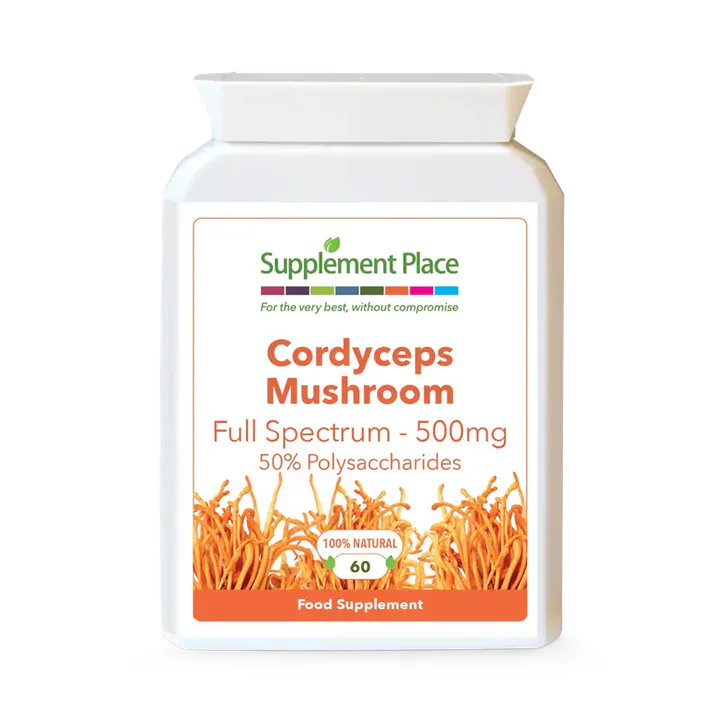 Supplement Place Cordyceps Mushroom 500mg | 50% Polysaccharides | 60 Capsules