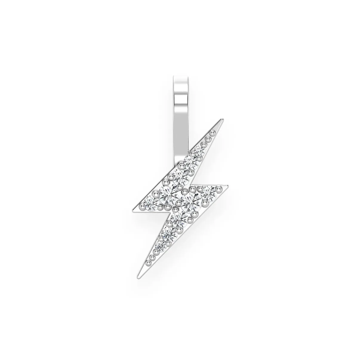 For Him Lightning Bolt Diamond Pendant in 0.15ctw / White Gold – Pendant