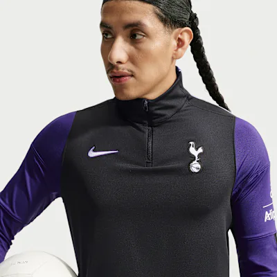 Nike Tottenham Hotspur Strike Third Men's Nike Dri-FIT Football Knit Drill Top - Black/Psychic Purple/Black/White