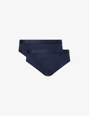 FALKE Daily Comfort Pack of Two Stretch-Cotton Briefs