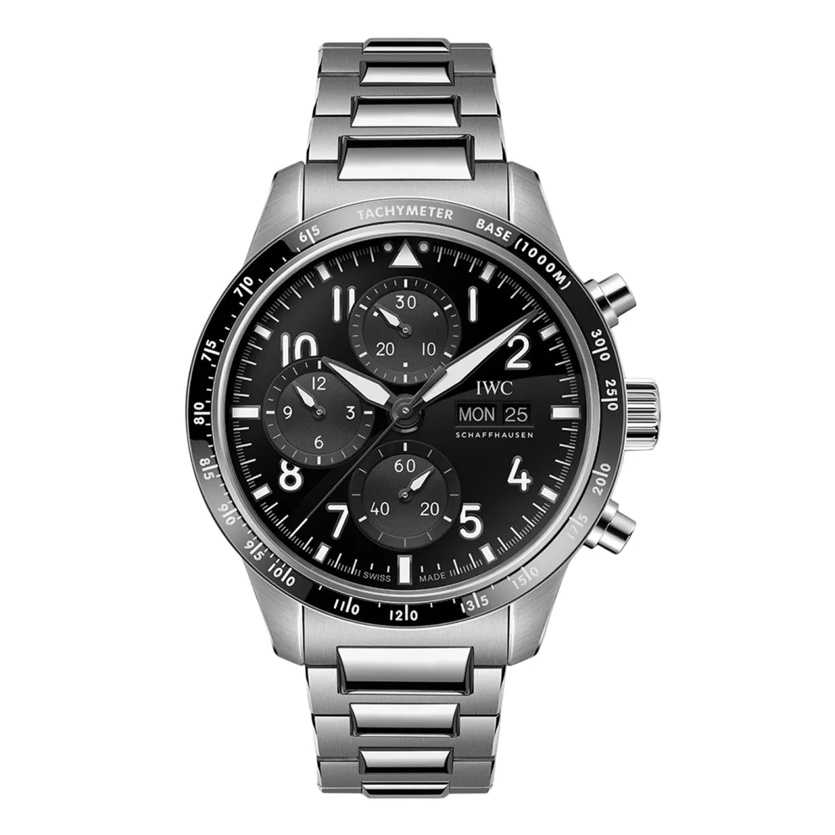 IWC Pilot Performance Chronograph 41mm AMG Mens Watch Black Titanium