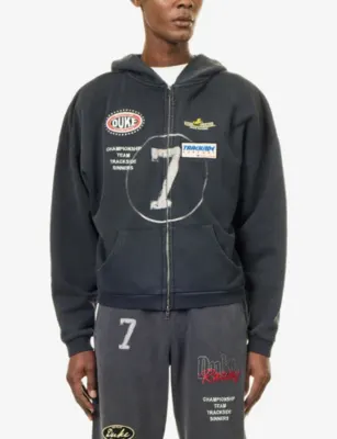 DUKE & DEXTER DR4 Eat Dirt Washed Embroidered Cotton Hoody - L/XL detail 3