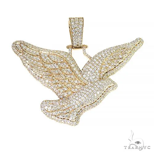 RINA - For Him CUSTOM Trax Dove Bird Diamond Pendant 66988 in Rose Gold – Pendant