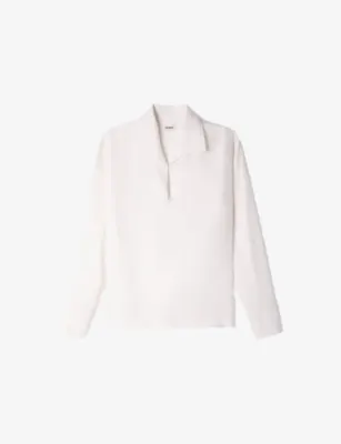 SANDRO Collared Tunic-Effect Woven Shirt
