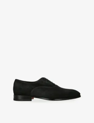 SANTONI Adrian Suede Oxford Shoes - EUR 40 / 6 UK MEN in BLACK – Mens | Smart shoes | Oxford shoes