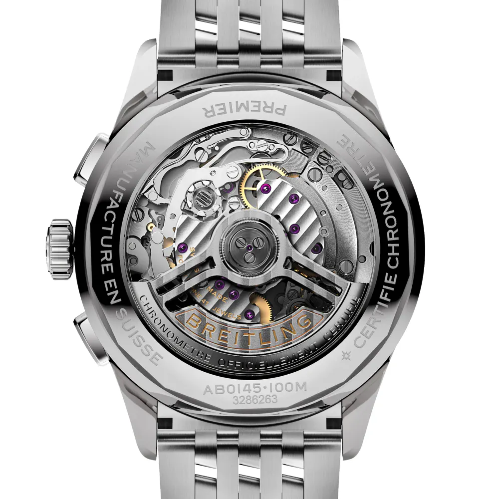 Breitling Premier B01 Chronograph 42mm Mens Watch Green Stainless Steel detail 2