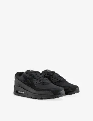 For Him Air Max 90 Woven Trainers - 12 in BLACK BLACK LIGHT SMOKE, additional product view 3