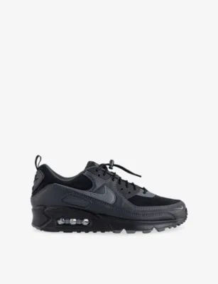 For Him Air Max 90 Woven Trainers - 12 in BLACK IRON GREY ANTHRACI – Mens | Trainers | Lace up trainers