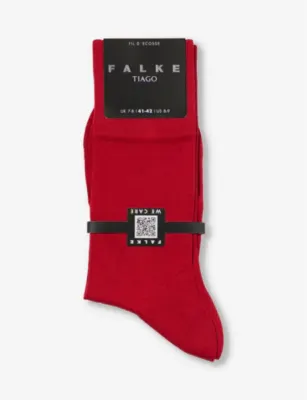 FALKE Tiago fine-pattern ankle-rise stretch-cotton-blend socks - 7.5-8
