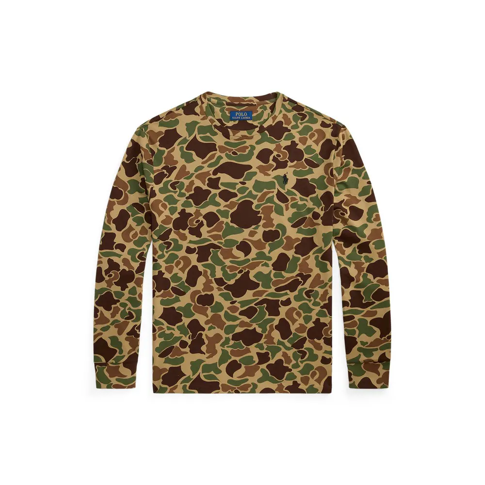 Polo Ralph Lauren Men's Custom Long-Sleeve Crew-Neck Cotton T-Shirt