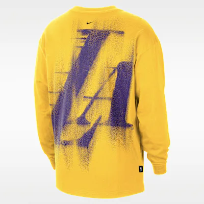Nike Los Angeles Lakers Standard Issue Nike Men's Dri-FIT Long-Sleeve Basketball Top - Amarillo