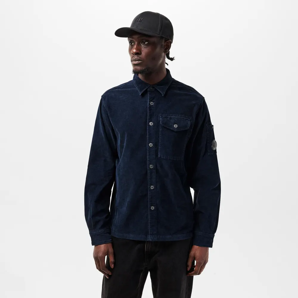 CP Company Men's Lens Single Pocket Long Sleeve Corduroy Shirt detail 3