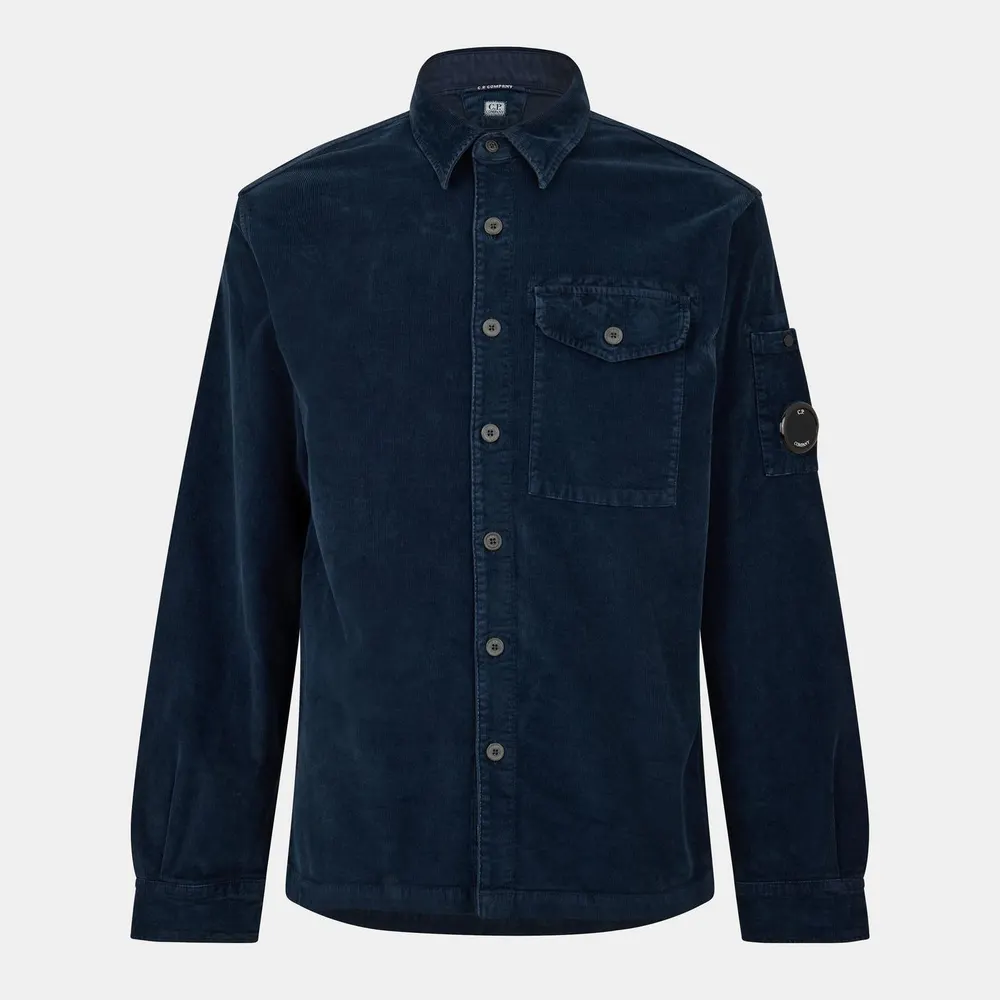CP Company Men's Lens Single Pocket Long Sleeve Corduroy Shirt